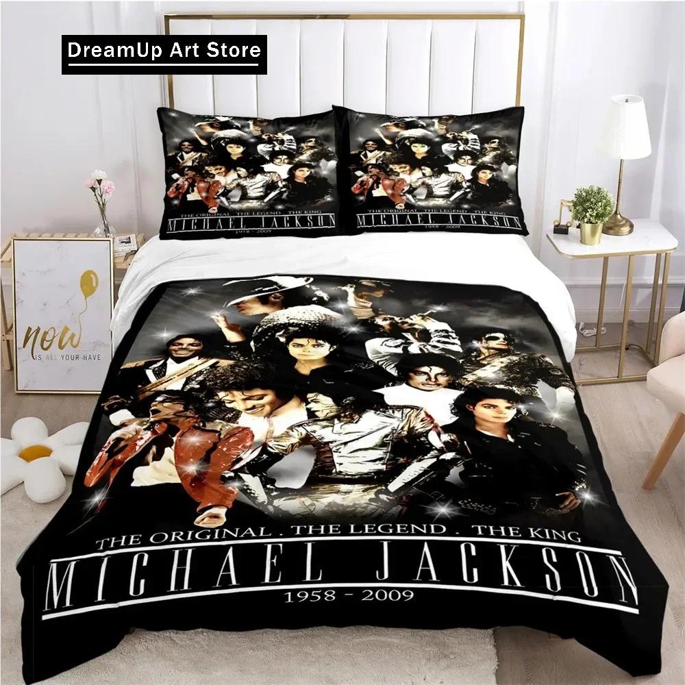 Michael J-Jackson Dekbedovertrek Dekbed Fear Beddengoedset Zachte Dekbedhoes en Kussenslopen voor Tieners Kinderen Enkel/Dubbel/Queen/King
