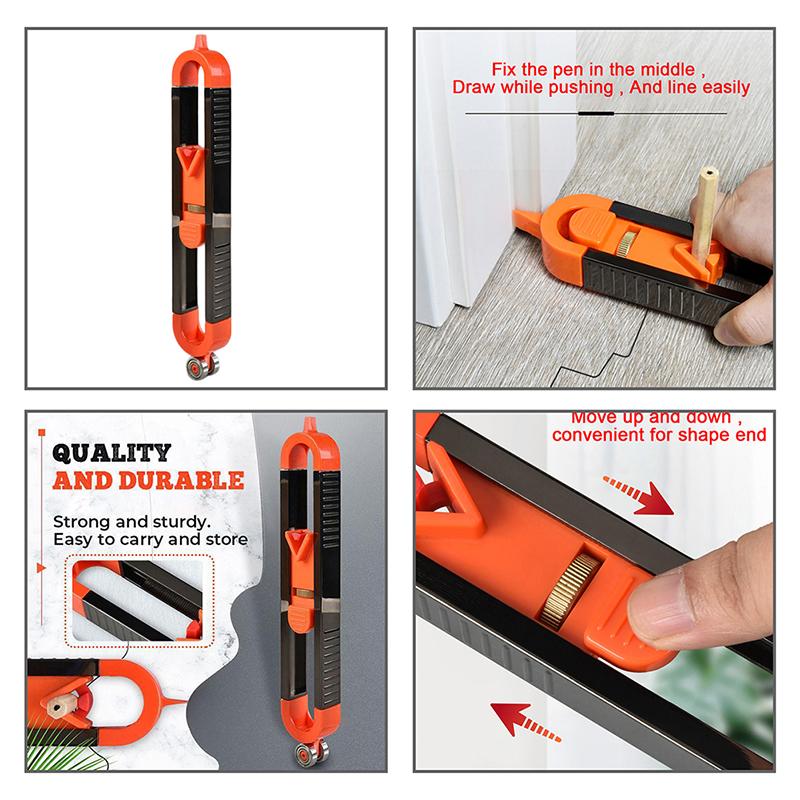 Gauge Profile Scribing Ruler Outline Duplication Marking for Welding Flooring Tile Scribe Construction Woodworking Tool