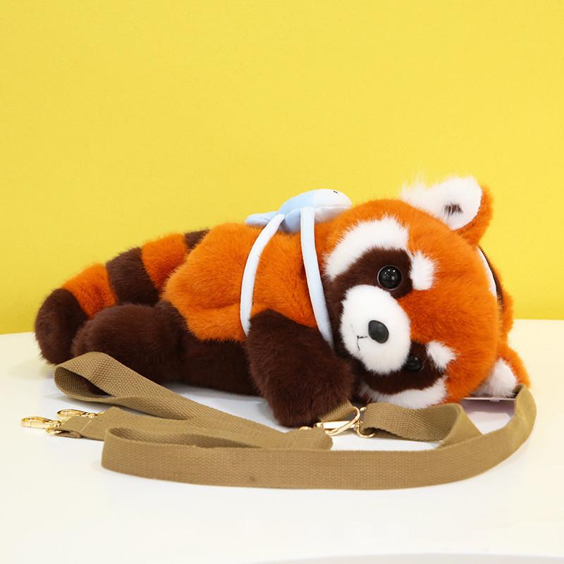 Super Soft Plush Raccoon Backpack Lovable Stuffed Animal Toy With Coin Purse Raccoon
