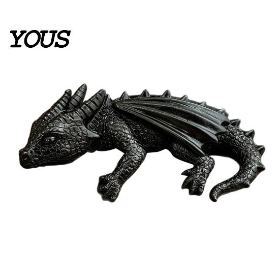 Indoor Home Library Decor Sleeping Dragon Bookshelf Decor, Book Nook Figurine, Gothic Fantasy Reading Booksitter Ornament, Shelf Desk