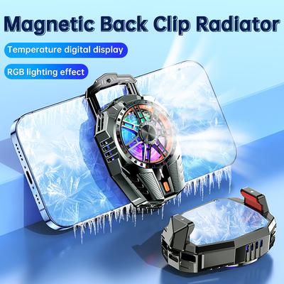 Rechargeable Mobile Phone Heat Dissipator Fan Universal Game Cooling Radiator with Back Clip for iPhone Samsung Xiaomi Huawei