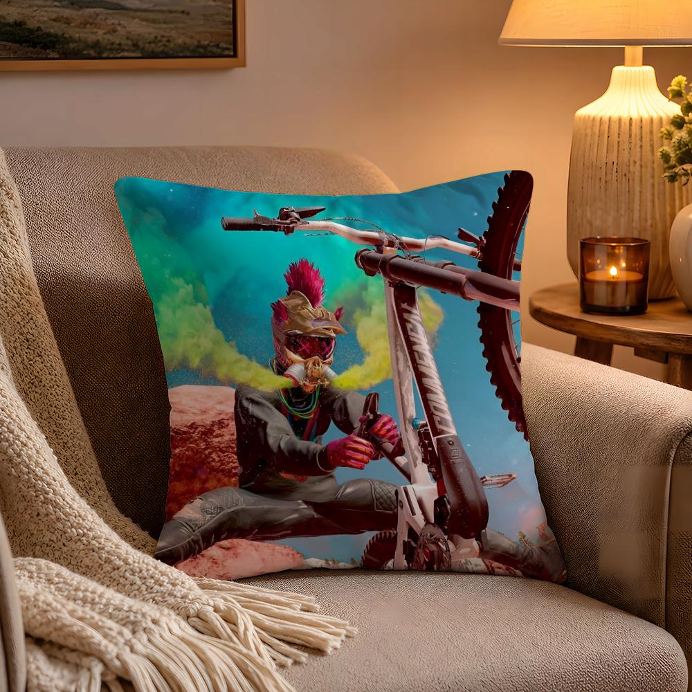 Cool Game RRiders RepublicS Pillow Case Soft Plush Cushion Cover Double Print and Invisible Zipper for Sofa Home Car Use