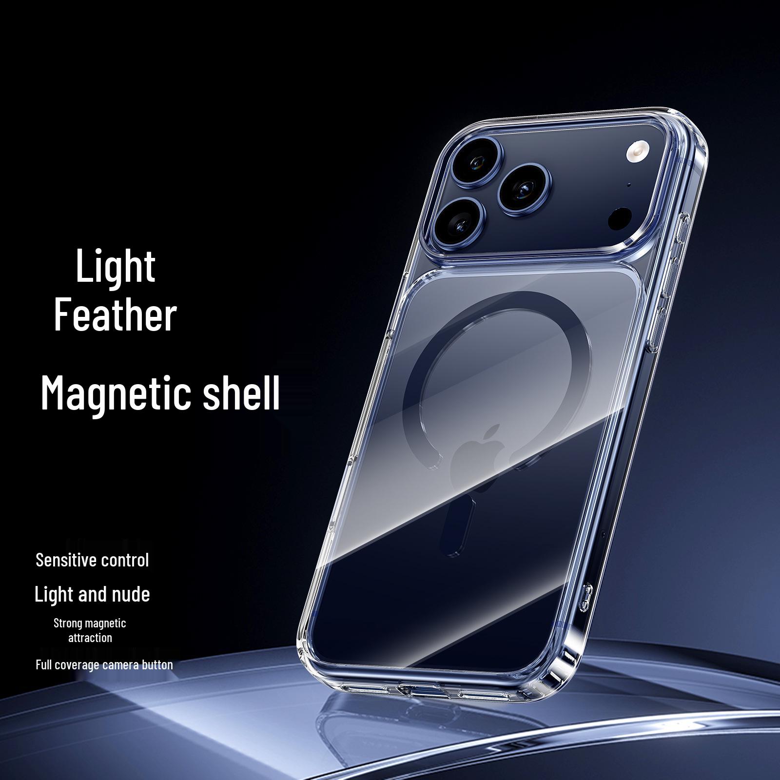 iPhone 17 Pro Max Magnetic Transparent Case with Drop Protection Pro