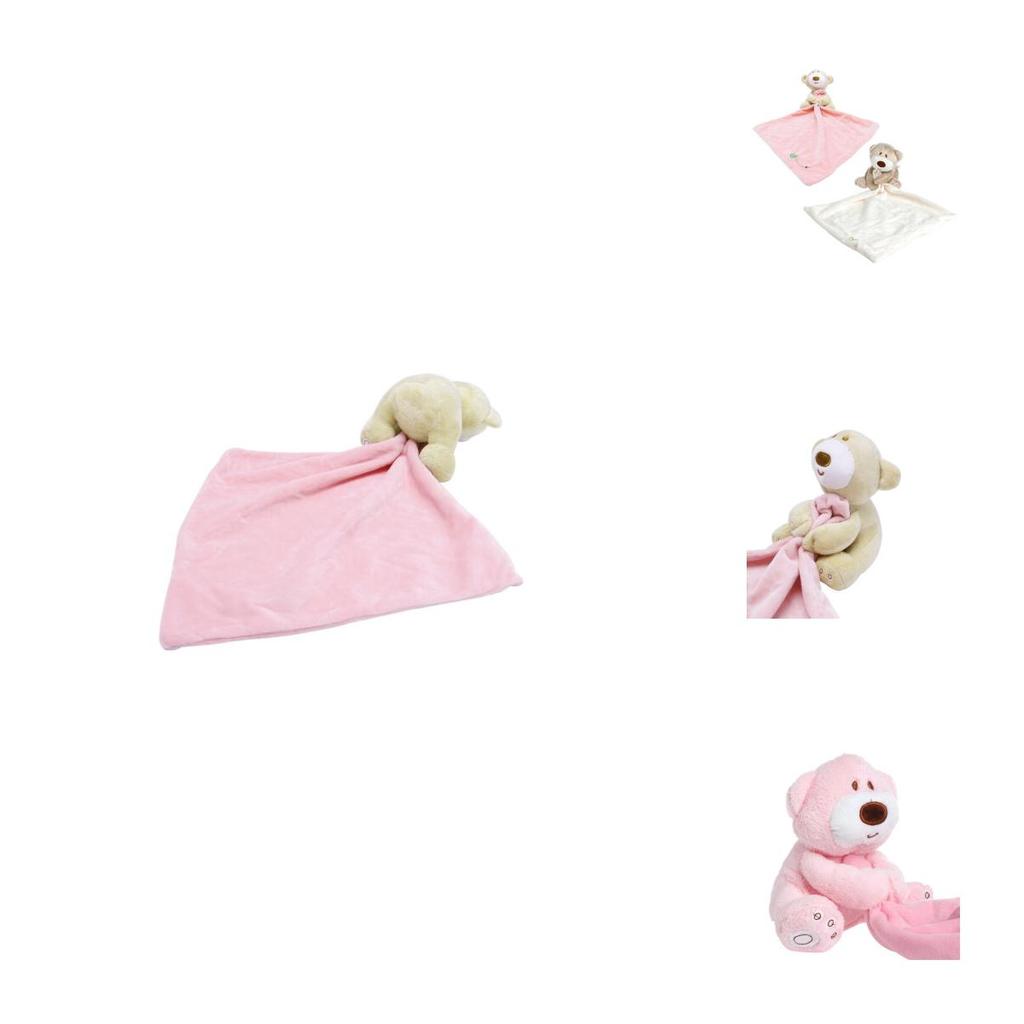 Baby Kinderen Comfort Zacht Knuffeldeken Teddybeer Pluche Gevuld Wasbaar Glad Speelgoed Voor Gezellige Knuffels En Zachte Knuffels