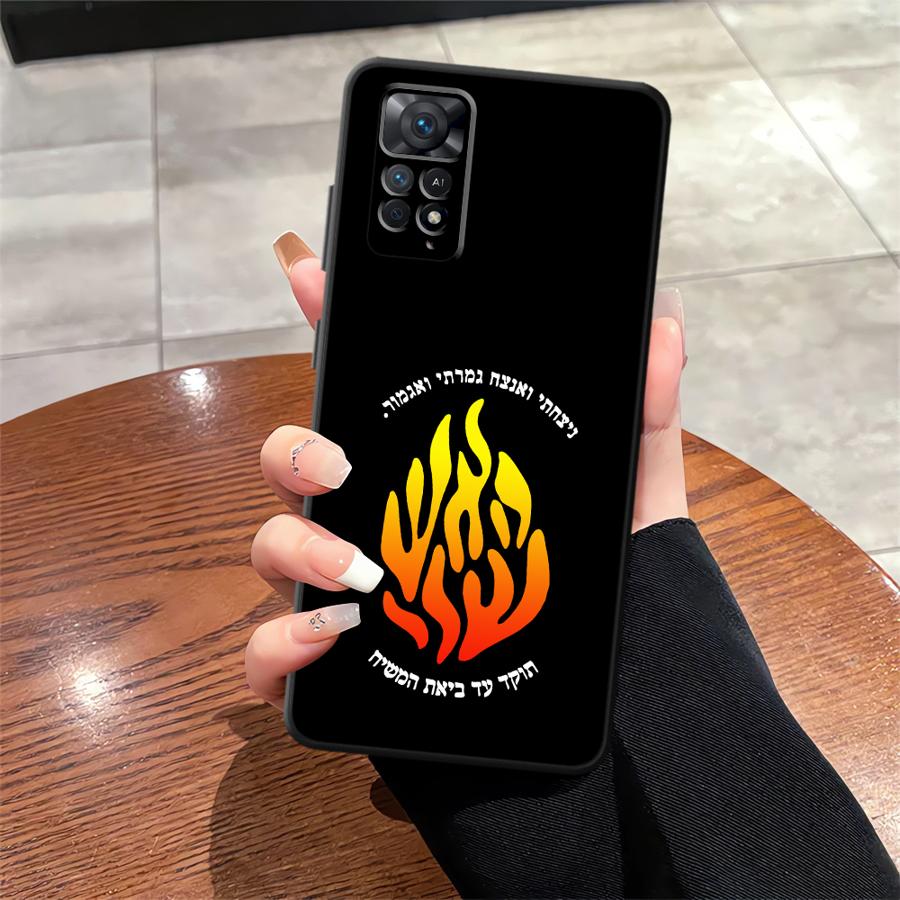 Black Soft Phone Cover Case for Xiaomi Redmi Note 10S 7 8 9 10 11 12 Pro 11s 13 14 Pro Plus 12s 9S Flame Pattern