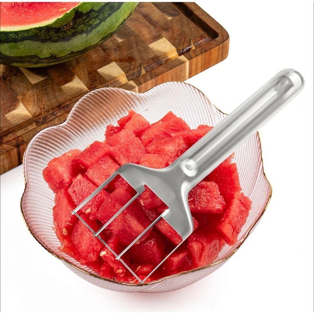 Safety Stainless Steel Watermelon Slicer Quickly Cutting Diced Fruit Divider  Home