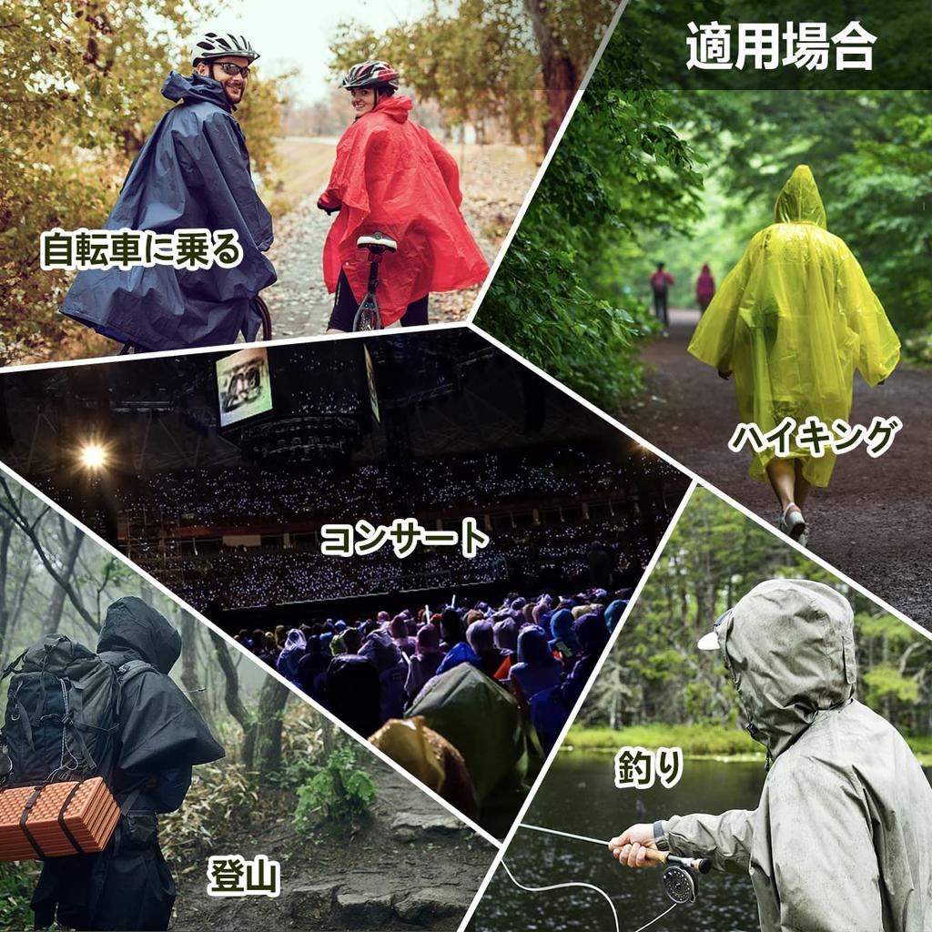 Missmat Rain Poncho for Men and Multifunctional Outdoor Emergency Raincoat with Windbreak and Storage Unisex for Fishing Motorcycles, Women, 3-Way