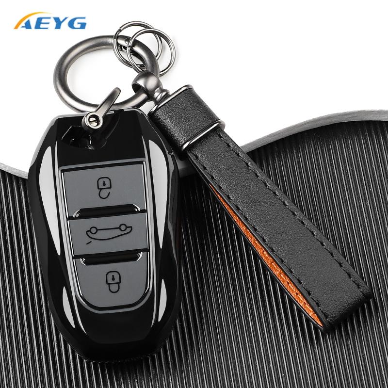 Car Remote Key Case Cover Shell Fob For Peugeot 308 408 508 2008 3008 4008 5008 For Citroen C4 C6 C3-Xr Keychain Accessories