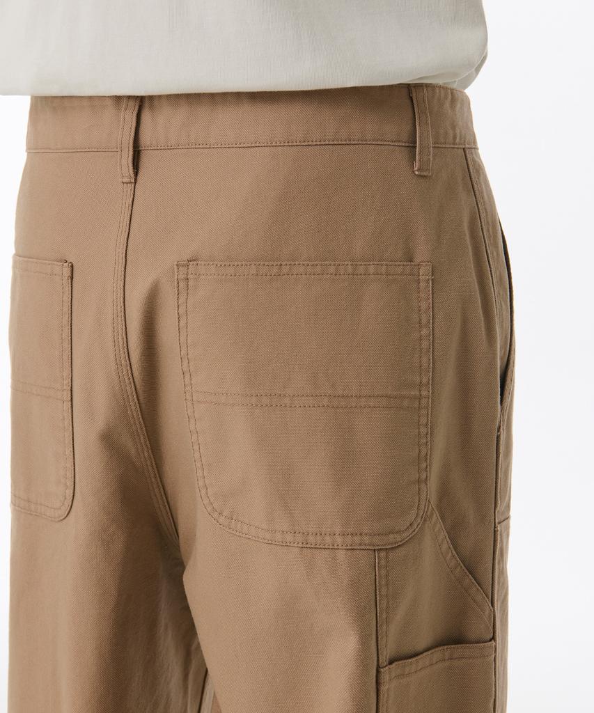 Musinsa Standard Canvas Regular Fit Double Knee Carpenter Pants [Beige]