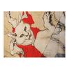 Tenugui Towel - Kawanabe Kyosai, Choju-giga, Bakeneko & Tanuki, 100% Cotton, Tokka Fabric, Japan