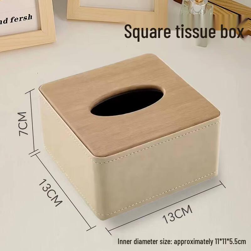 Wooden Square Desktop Tissue Box (3-Pack)