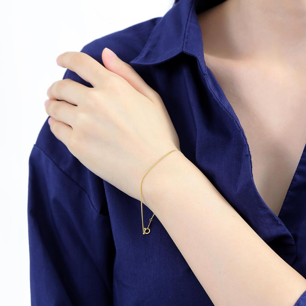 K18 18K Gold Kihei Selectable Gold Chain Size 20cm [Speranza] Bracelet, 2-sided Single, 1.1mm Width, Size, Engraved,