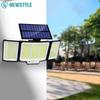 Solar Lights Outdoor 348LED 3 Heads Waterproof Solar Powered Security Flood Lights Motion Sensor Outdoor Lights For Garden