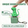 Lizard Button Keychain with Colorful Lights Rechargeable Sound Keychain for Anxiety Relief Lizard Keyboard Clicker Toy Unique Gifts for Friends
