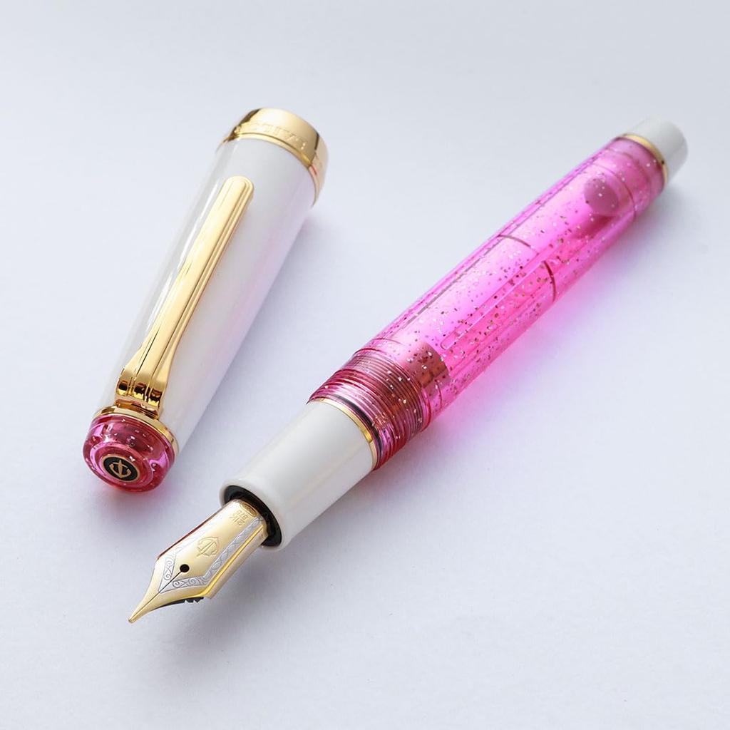 WANCHER Limited Edition SAILOR Professional Gear Pink Cosmo 21K Gold Fountain Pen (MF, Medium Fine Point)