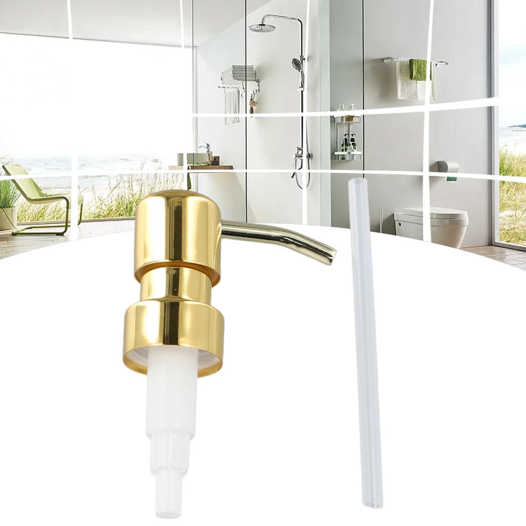 11cm Pump Head 1PCS 28 Teeth/400 Threads Bright Gold Matte Gold