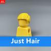 Non-Toxic 10Pcs Moc Bricks Male Hairs Side-Part 1011 4Cm Figure Body Wear Brown Black Compatible With Major Brand Building Blocks Toys