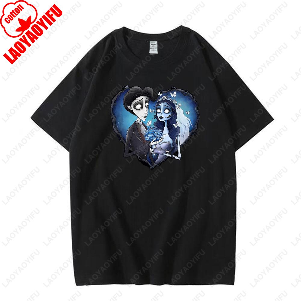 

Corpse Bride Vintage Tonal Collage Butterfly Boyfriend Fit Girls Graphic T Shirts Summer Cotton Vintage Women T-shirts Clothes 4XL