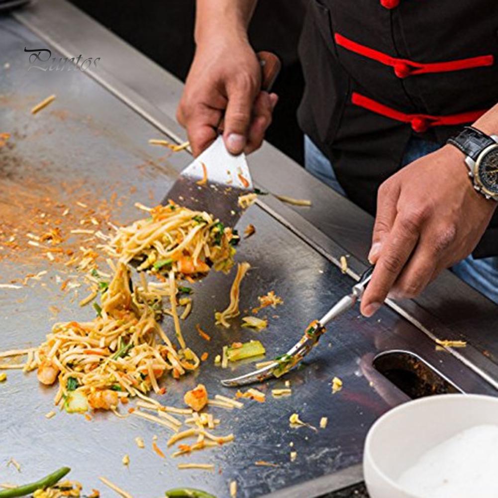 Puntos Küche Edelstahl Steak gebraten Schaufel undichte Spachtel Pizza Peel Spaten Werkzeug