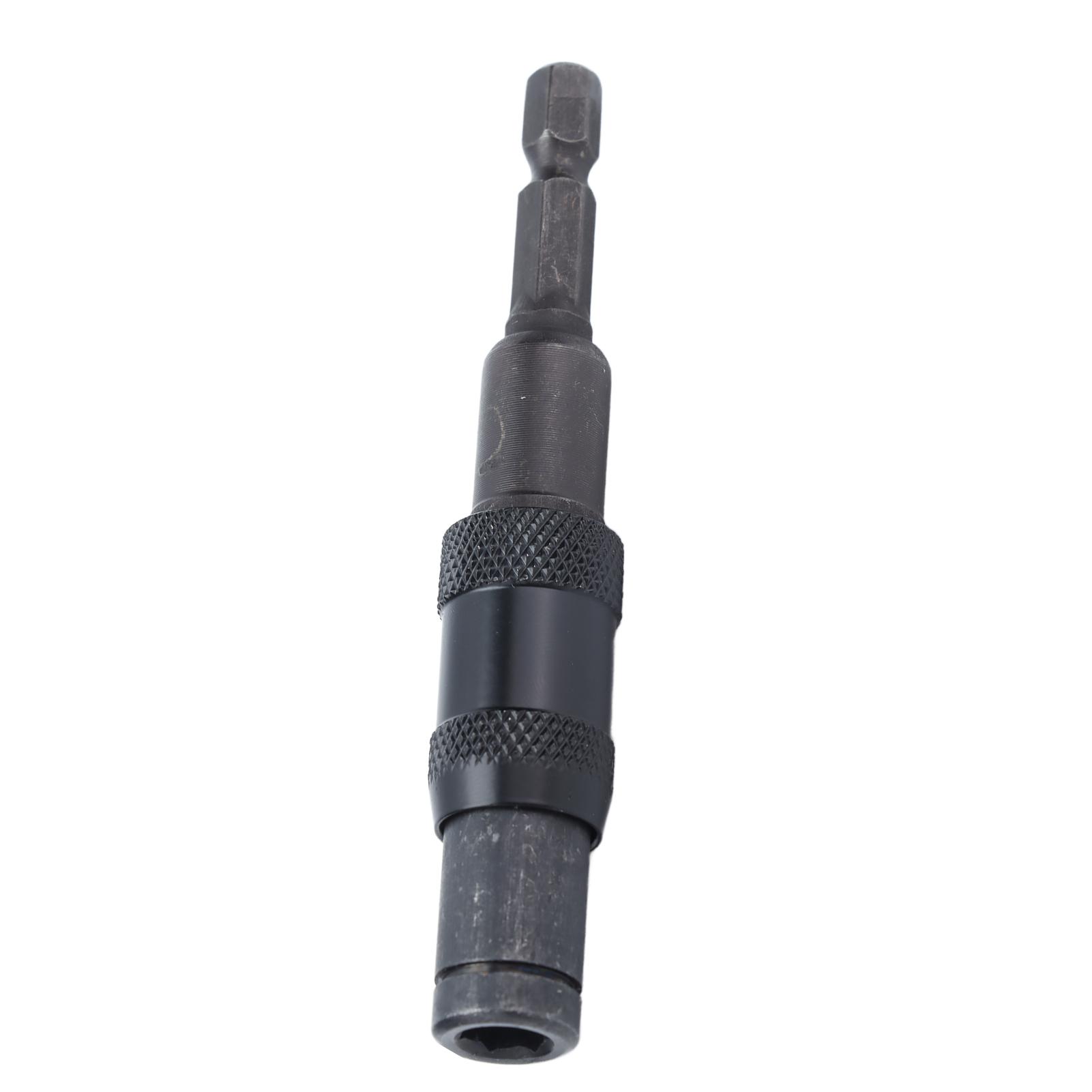 

Impact Tough Quick Release Bit Holder Self Locking Screwdriver Extension Rod 14in Hex ShankSilver