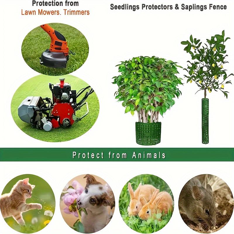 1pc Green Plastic Tree Protectors Connectable Tree Guards For Lawn Care Durable Plant Protection Equipment Gardening Accessories