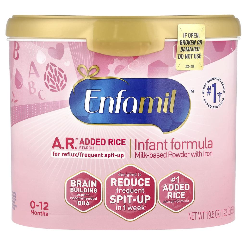 Enfamil AR™, Infant Formula, Milk-based Powder with Iron, 0 To 12 Months, 19.5 Oz (553 G)