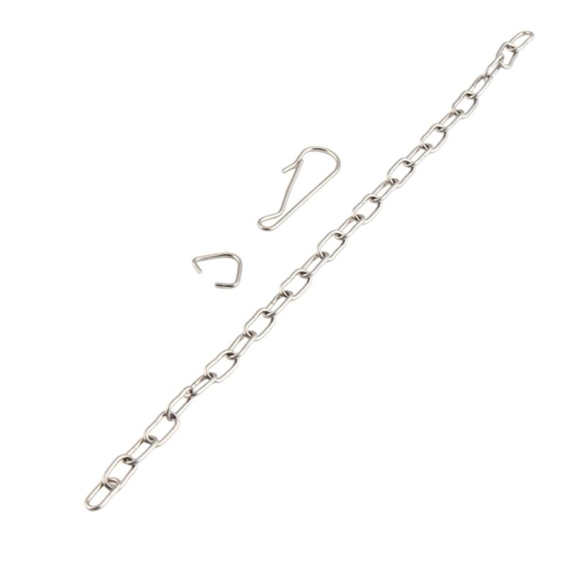 Stainless Steel Lift Chain with Hook and Rings Toilet Flapper Chain Replacement for Most Toilet Tank Handles Enduring 1
