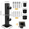 Ground Insert Iron Umbrella Stand - Universal Carbon Steel Umbrella Pole Holder and Fixing Base for Outdoor Use