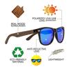 FEISEDY Men's Wooden Polarized Sunglasses with UV400 Protection, Handmade for Driving, Baseball, Cycling, Fishing, Running, Golf, and Other