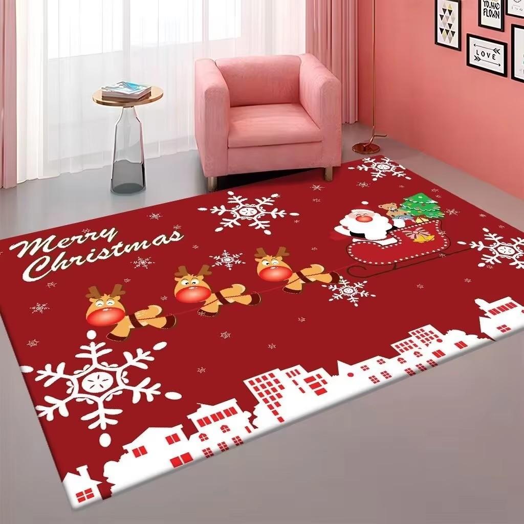 Christmas Series Home Carpets Living Room Sofa Decoration Bedroom Bedside Area Rugs Anti Slip Washable Coffee Table Floor Mat