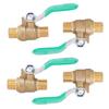 4pcs 1 4in Ball Valve Thicken Double External Thread Brass Drain Shut Off Switch Water Pipe Plumbing Systerm