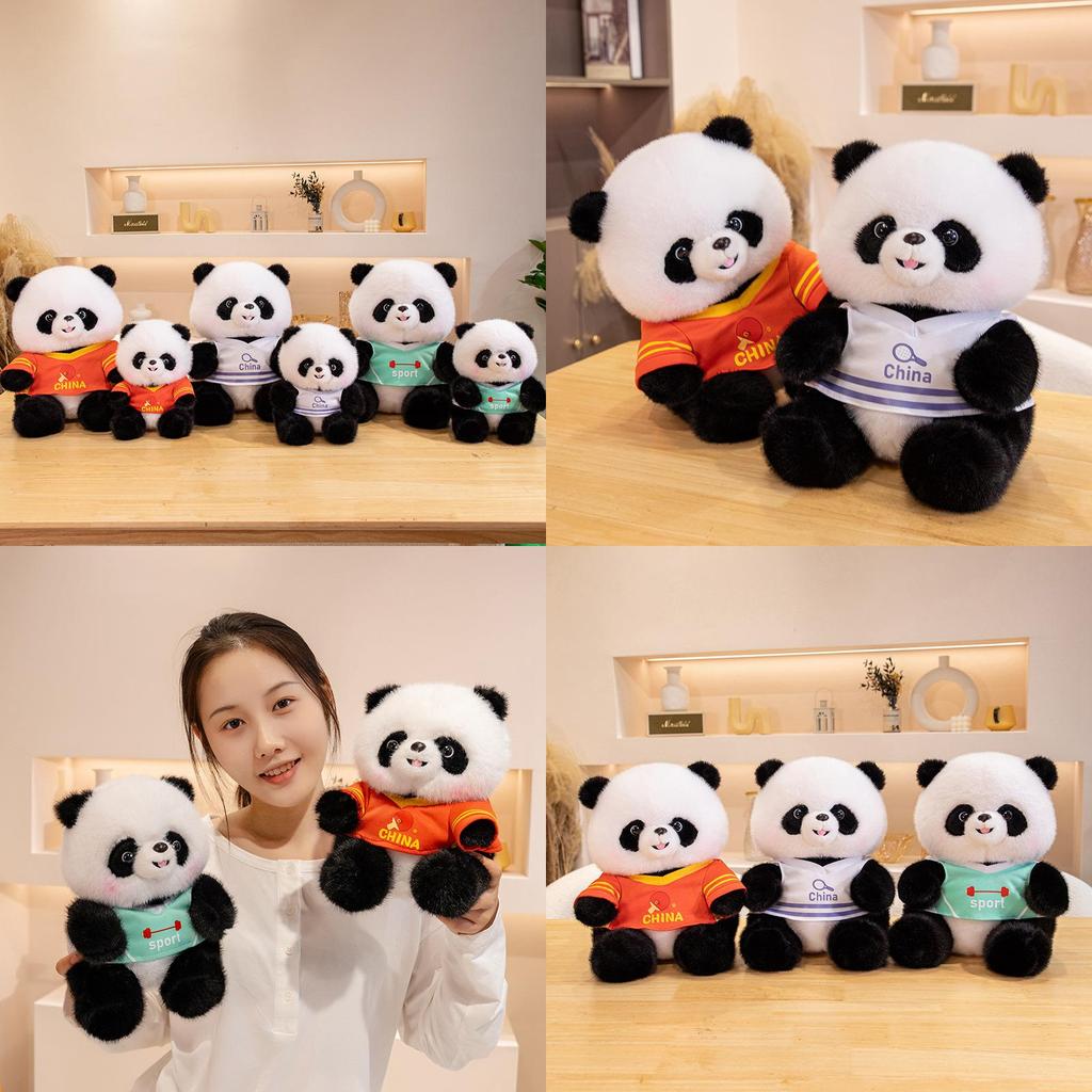 Entzückende Plüsch-Pandabär-Puppe Weiches Kuscheltier Niedliches Geschenk für Geburtstage und Souvenirs
