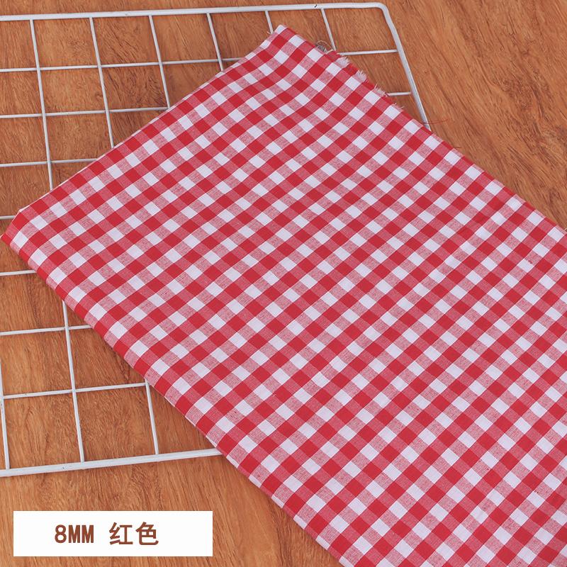 100% Bawełna Mała Krata Tkanina na Metr na Spódnice Ubrania Poszewki na Poduszki Szycie Oddychająca Sukienki Tkanina Różowy Żółty Przyjazna dla Skóry