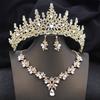 Elegant Bridal Jewelry Sets Princess 3 Pcs Tiaras and Necklace Earrings for Party Prom Birthday Wedding Hair Accessories