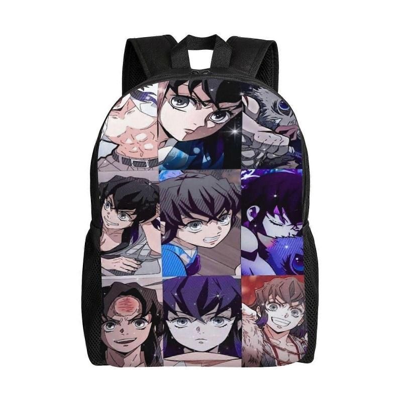 Hashibira Inosuke Anime Backpack Cartoon Travel Bags 3D Printed Casual Daypacks-SYS735