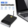 Portable USB 2.0 Smart Card Reader DNIE ATM CAC IC ID Bank SIM Card Cloner Windows Linux Support LED Indicator No External Power