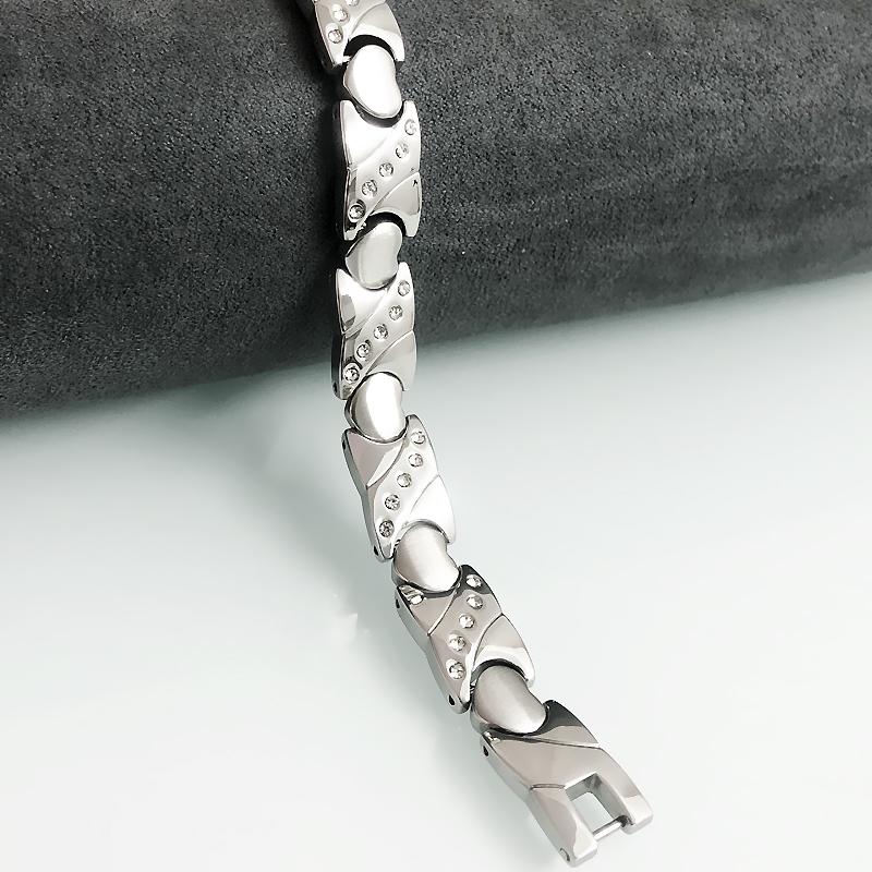 Roztomilý náramek ve tvaru srdce z hematitu a CZ pro muže a ženy 9MM 316L nerezová ocel magnetoterapeutický řetízek náramky dárky pro páry