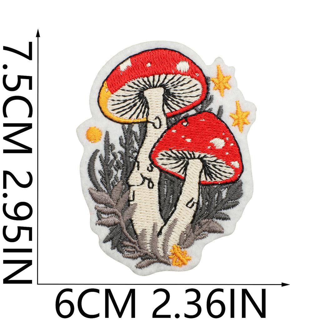 Magic Forest Embroidery Cloth Sticker Magic Book Patch Sticker Wizard Bag Decoration Embroidery Label Heat Transfer Seal Sticker
