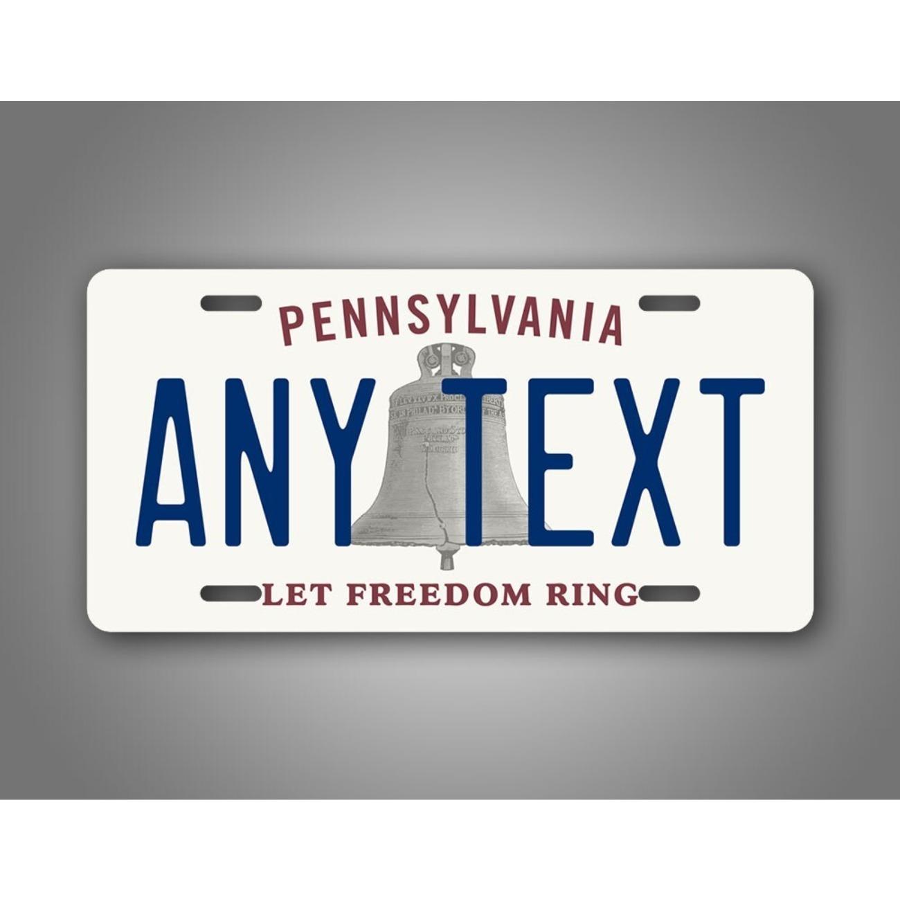 

Personalized Pennsylvania Let Freedom Ring Custom Metal Sign Decorative Plaque Home Wall Art білий