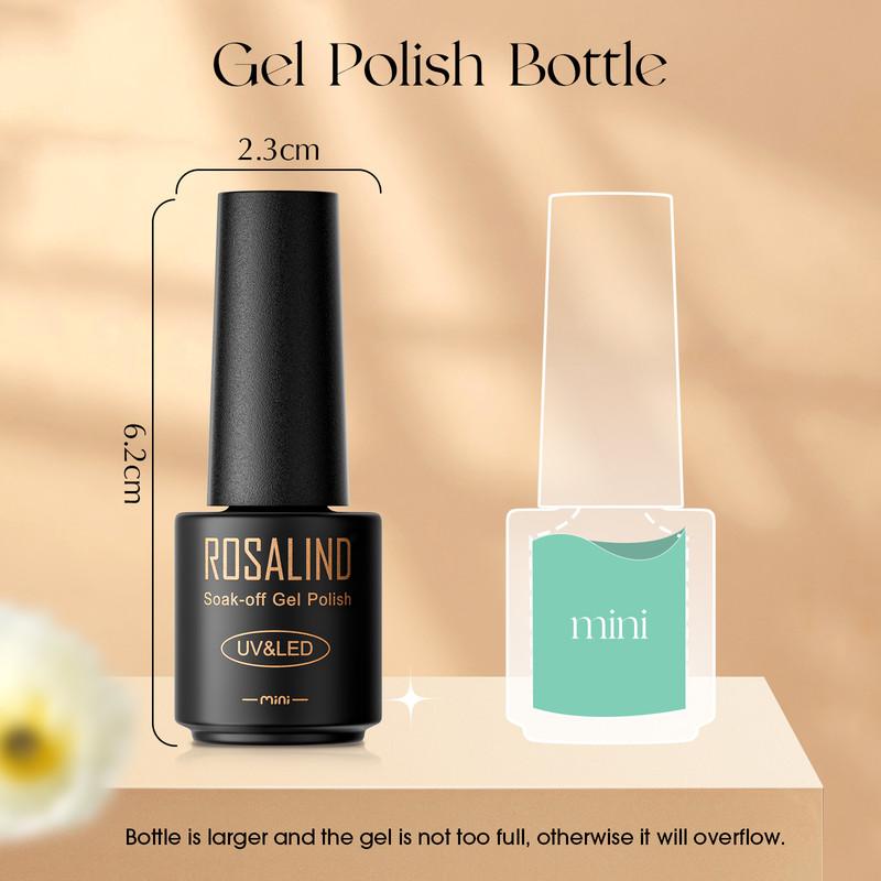 ROSALIND Nail Kits Gel Polish Set -35 Colors with Base Top Coat Nail Polishes Hybrid Semi Permanent Gel Varnishes UV/Led Cure
