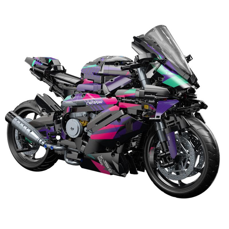 

1:5 Technical Cyberpunk Motorcycle Construction Blocks Educational Construction Plaything Grade Present Suitable Adults Kids Festival Gift