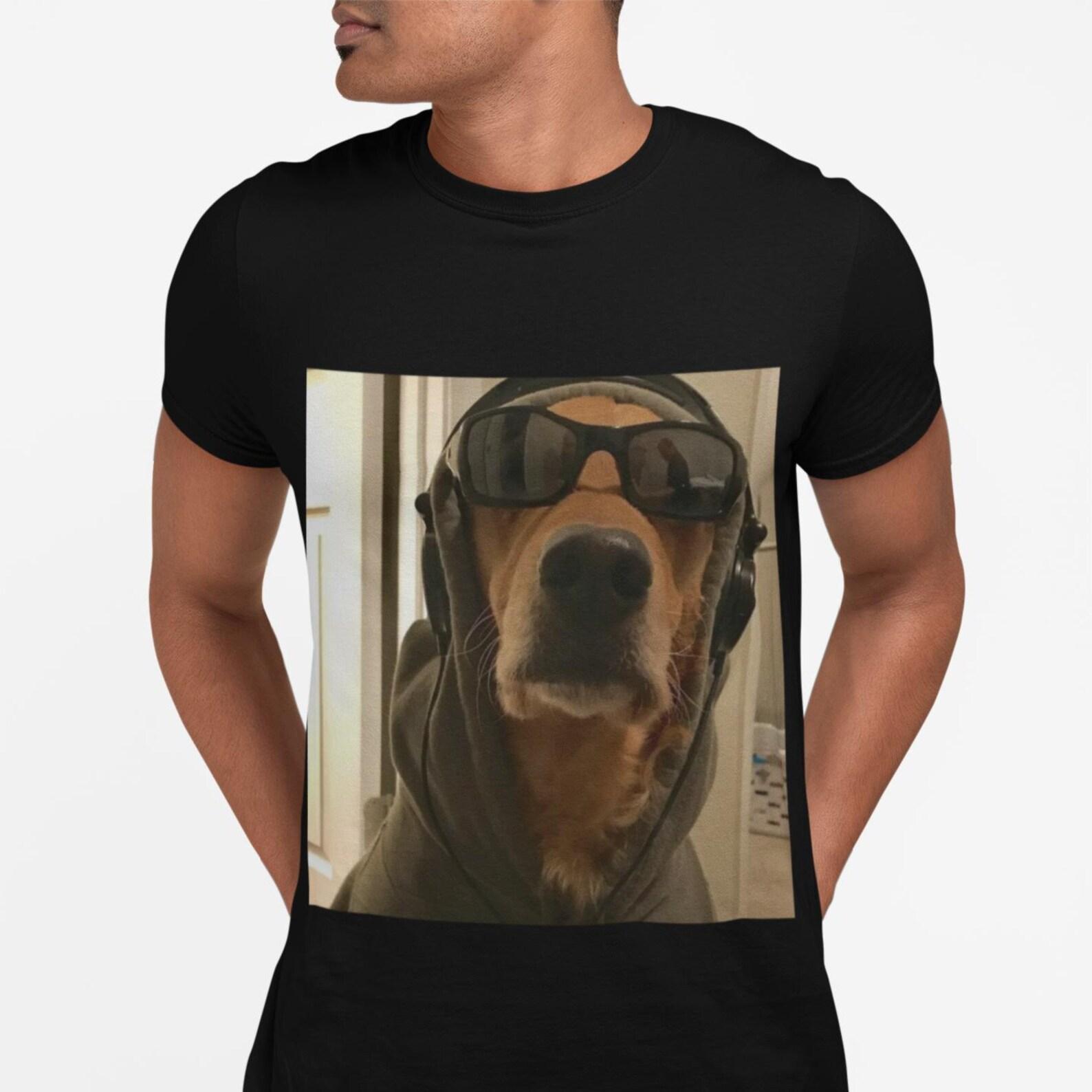 Cool Sunglasses Dog T-Shirt | Funny Dog Face Tee, Retro Dog Portrait 3XL