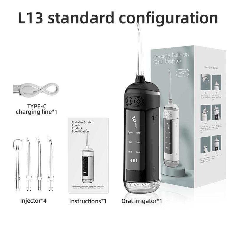 

Smart tooth rinser, 6-speed adjustable tooth cleaner, electric portable tooth cleaner, water flosser, dental flosser, pull-out style