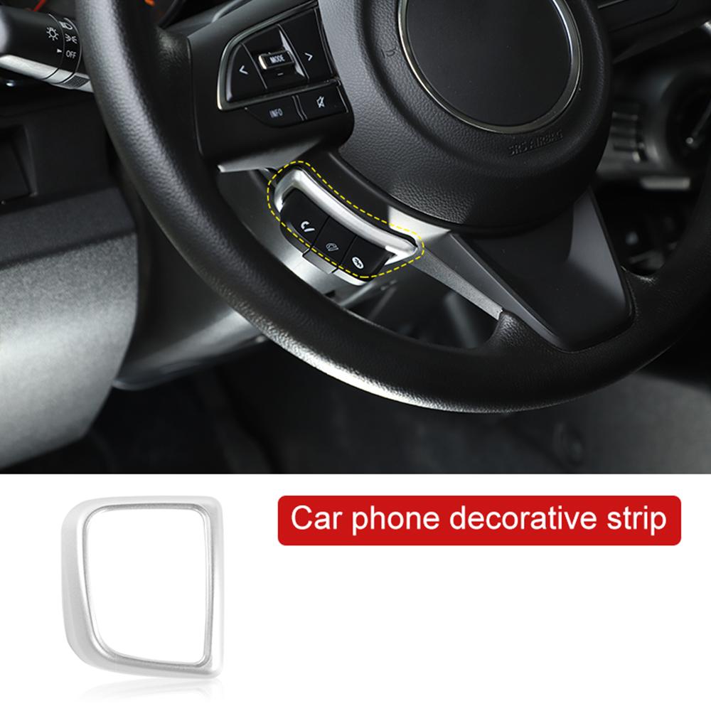 Cadre décoratif pour bouton de téléphone de voiture, accessoire d'intérieur pour Suzuki Jimny 2019 et plus, argent, rouge, fibre de carbone