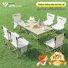Ultralight Outdoor Folding Roll-Up Camping Table