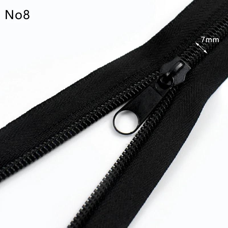 Meetee 2-5Meters 3#5#8#10# Nylon Zip By Meters + Zips Sliders Plastic Roll Zipper Bags Coat Tent Zippers Closure DIY Accessories
