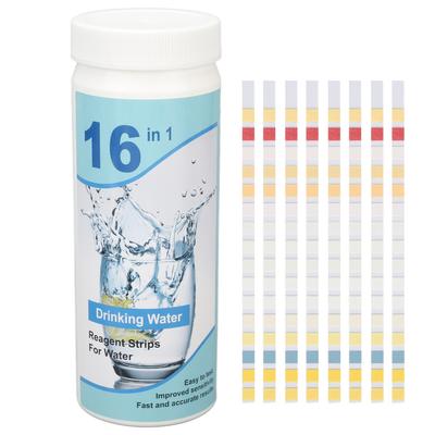 100 Stück Wasserteststreifen 16 in 1 Trinkwasserqualität PH-Testkit für Aquariumpool