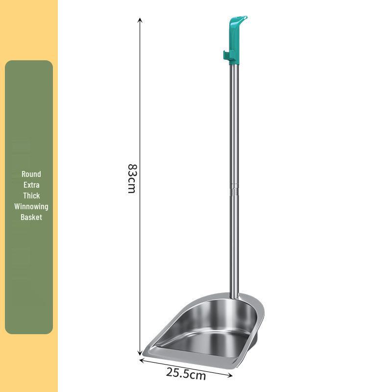 Stainless Steel Household Broom & Dustpan Set for Indoor/Outdoor Use