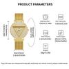 Women Luxury Crystal Triangle Dial Quartz Watch Gold Mesh Bracelet Elegant Ladies Wristwatch With Gift Box YaLaLuSi