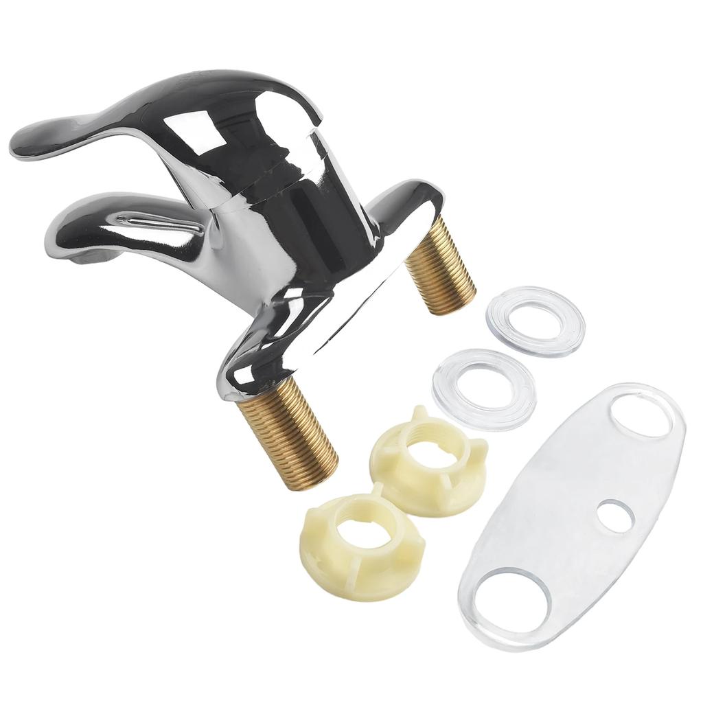 Double-Hole Basin Hot And Cold Water Faucet Bathroom Sink Mixing Valve Switch